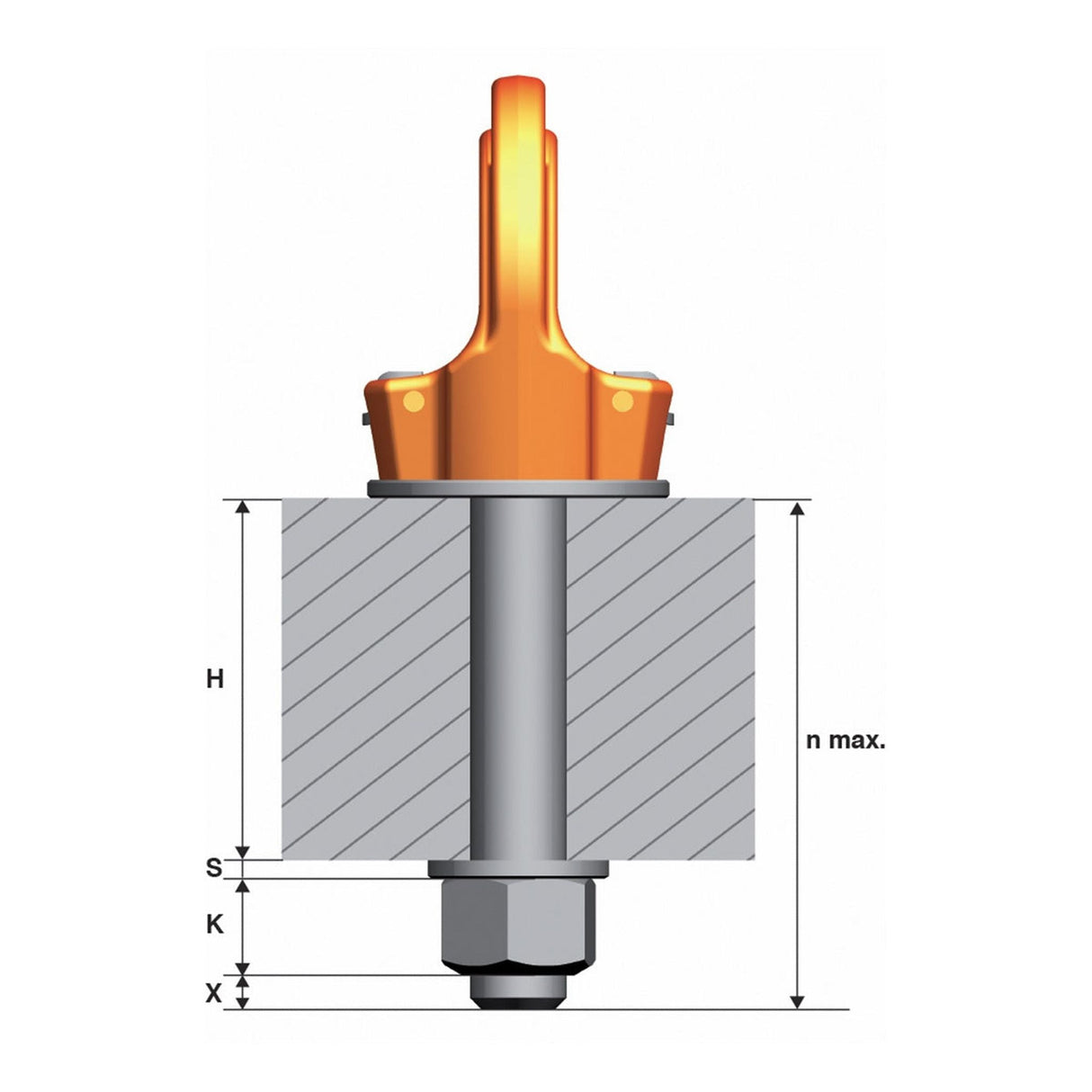 Otočný viazací bod k naskrutkovaniu - PLGW - Pewag Winner Profilift
