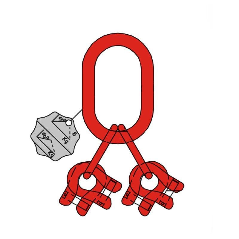 A4 - Závesná hlava pre štvorpramenné reťazové väzáky -DIN 5688-3, trieda 8