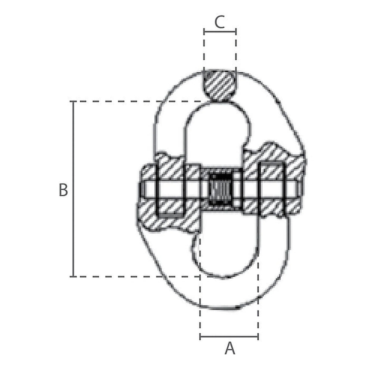 Spojovací člen VG, červený, DELTA