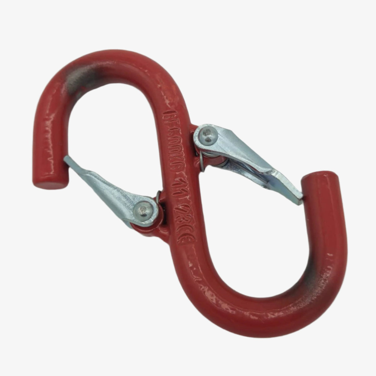 S-hák otvorený, tr. 8, typ-162, s 2 poistkami, červený lak