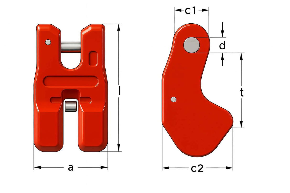 VKH - skracovacia čeľusť s poistkou, trieda 8