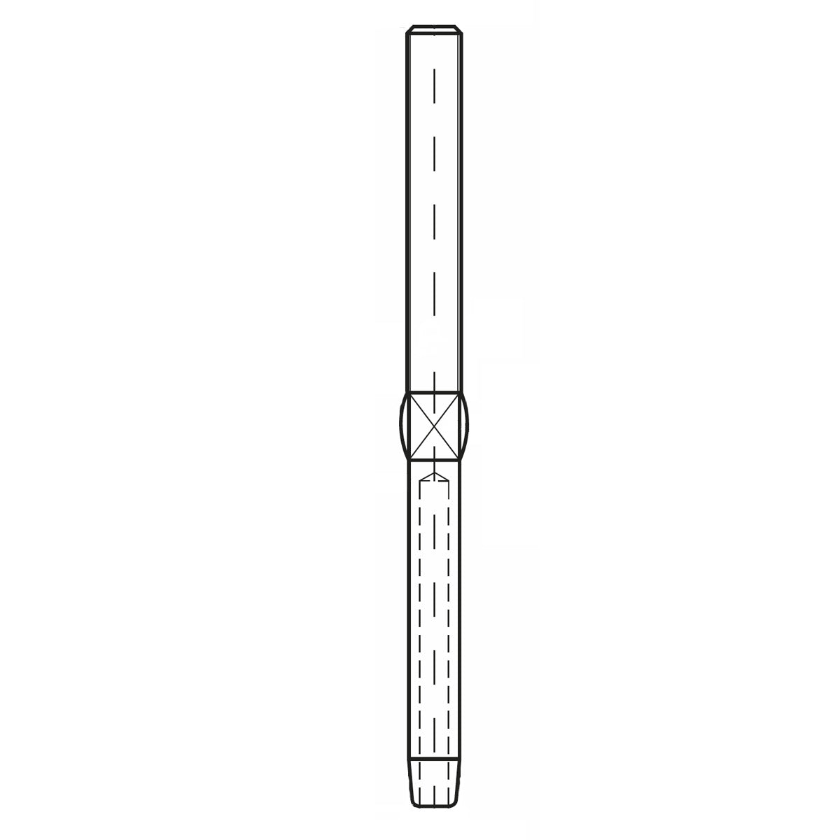 ASS - Nerezová závitová koncovka - STANDARD - s ľavým závitom