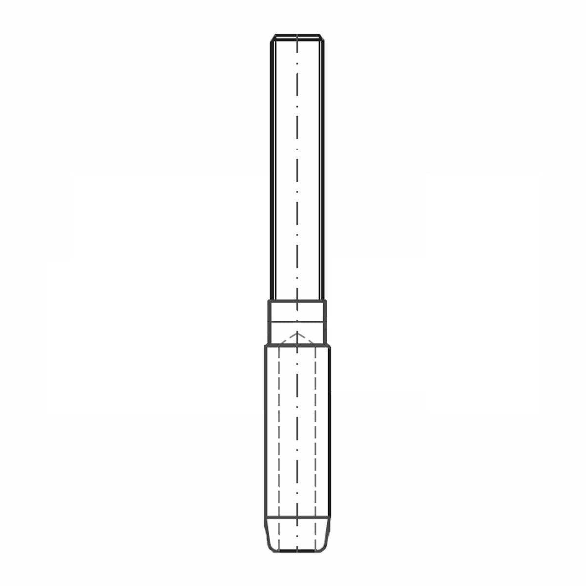 ASS - Nerezová závitová koncovka KW - MINI - s ľavým závitom