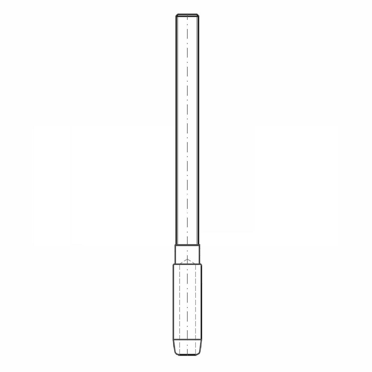 ASS - Nerezová závitová koncovka KW - MINI - s dlhým pravým závitom