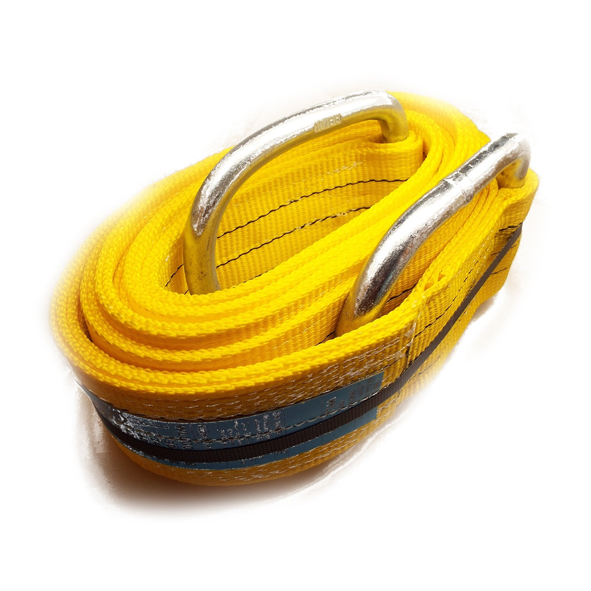 C2 - 3000kg, popruh plochý s kovovými neprevliekacími okami, žltý, šírka 90mm