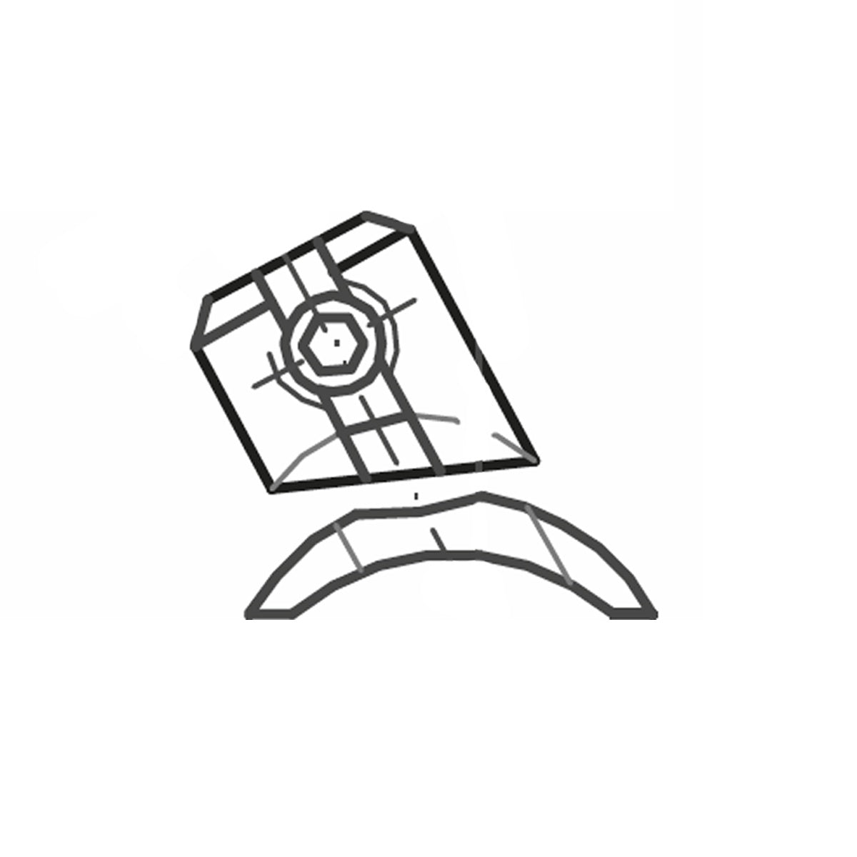 ASS - nerezová uhlová zarážka pre okrúhle stĺpiky