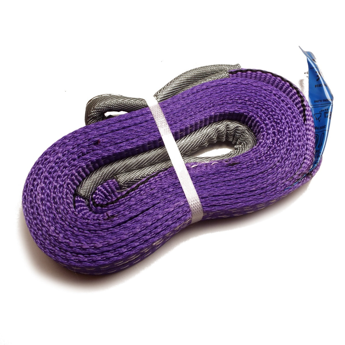 Dvouvrstvý plochý pás s textilními oky B2 - 1000kg, 30mm, fialový