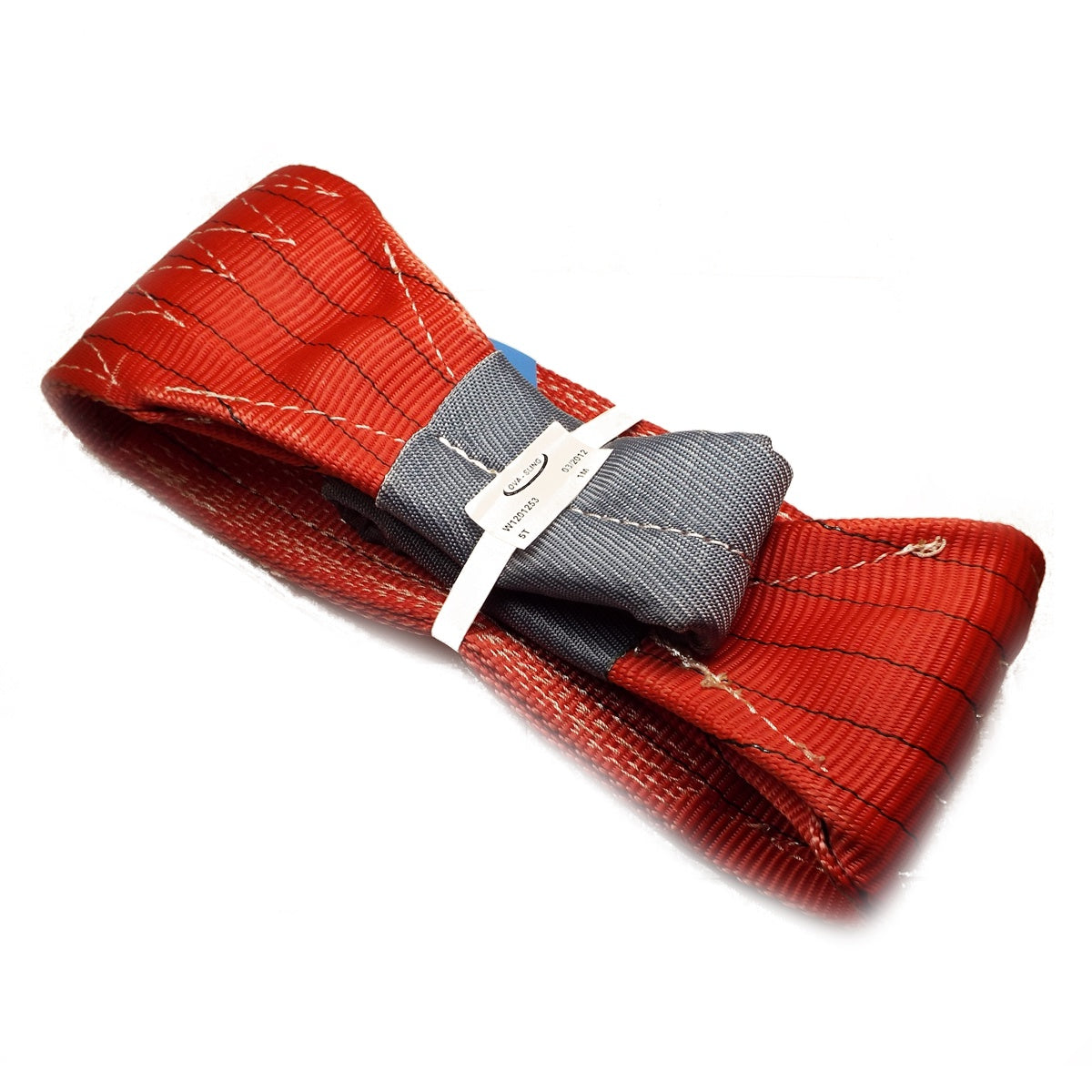 Dvouvrstvý plochý pás s textilními oky B2 - 5000kg, 150mm, červený