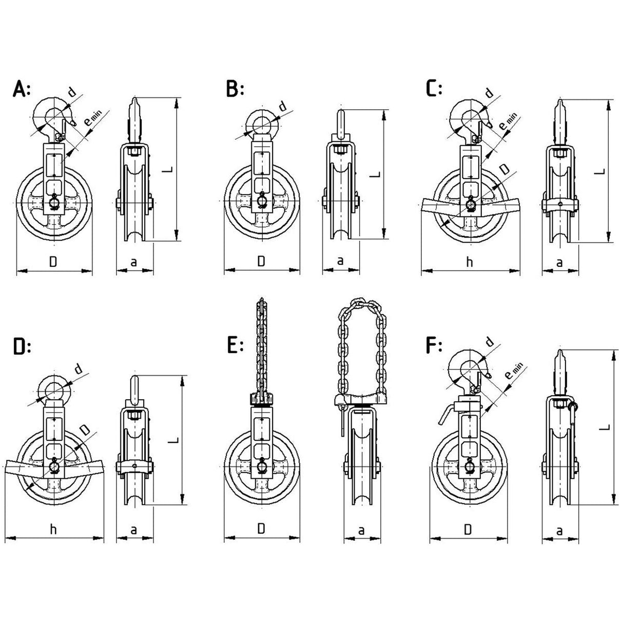 Murárska KLADKA Z500 A, B, C, D, E, F - BRANO