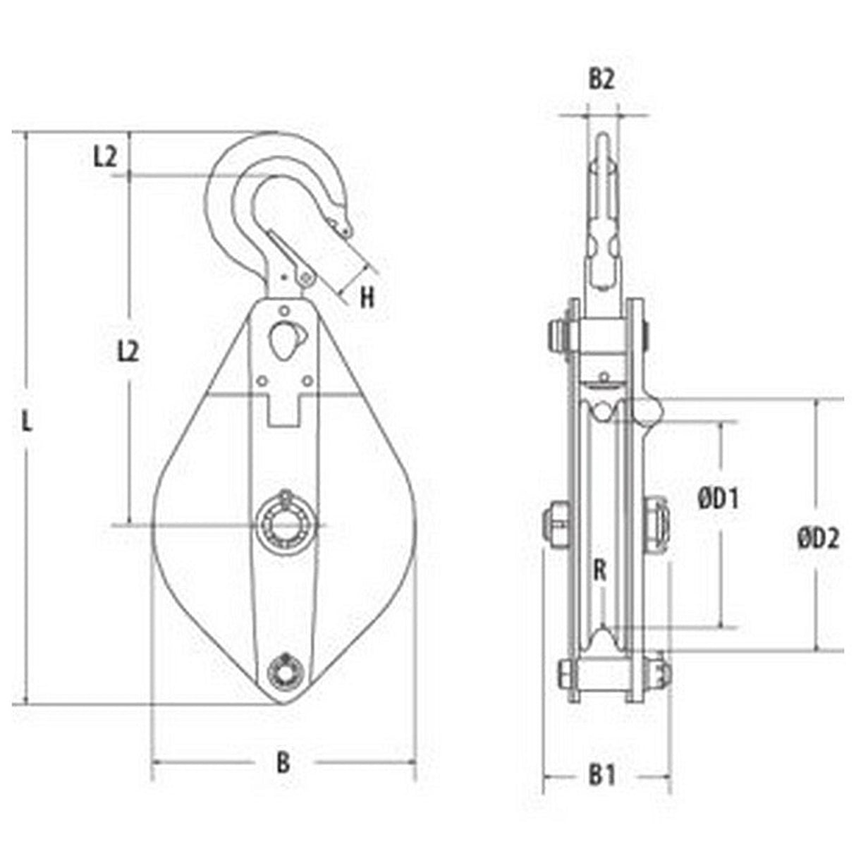 Kladka s hákom REMA, SWK 32, nosnosť 3200kg