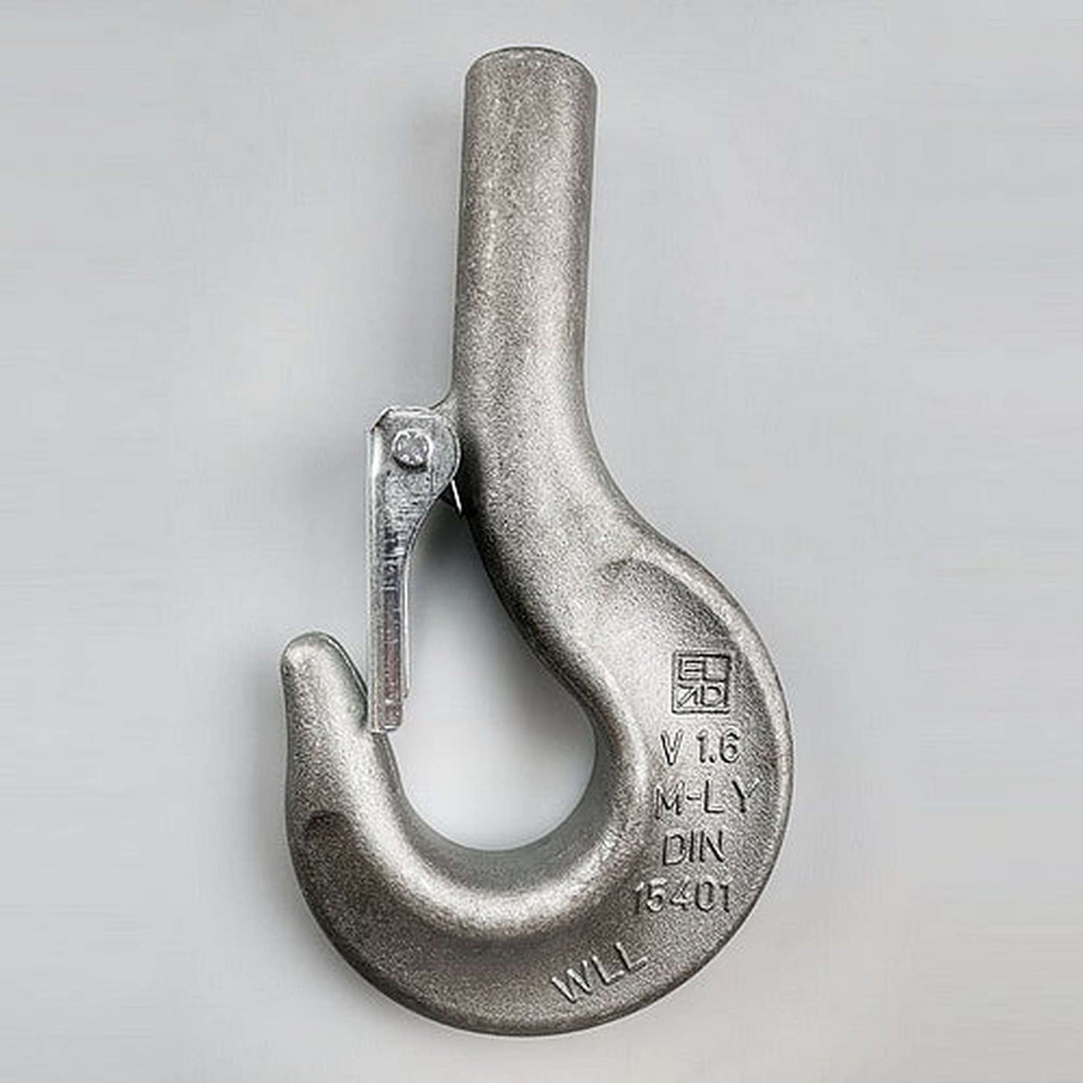 Jednoduchý žeriavový hák RSN - DIN 15401, výkovok bez závitu, s poistkou, trieda P