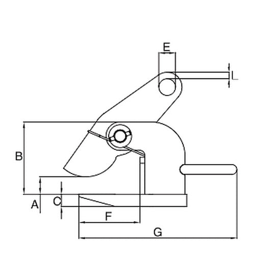 Horizontálne zdvíhacie zvierka IPH10 / JE - CROSBY