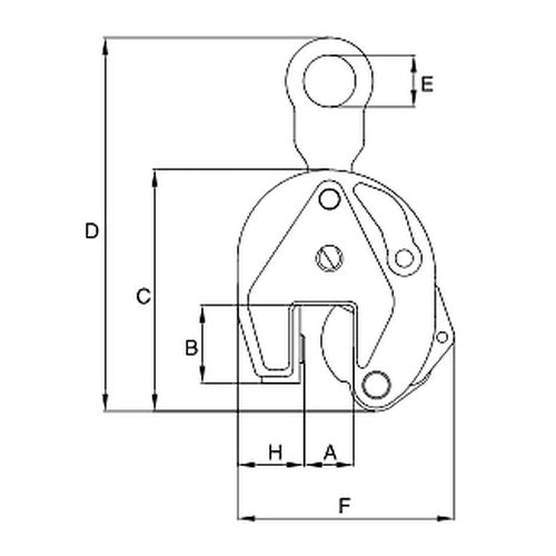 Vertikálna zdvíhacia zvierka IP10 s jednoduchým okom-pre plechy s tvrdosťou až 47 HRC-CROS