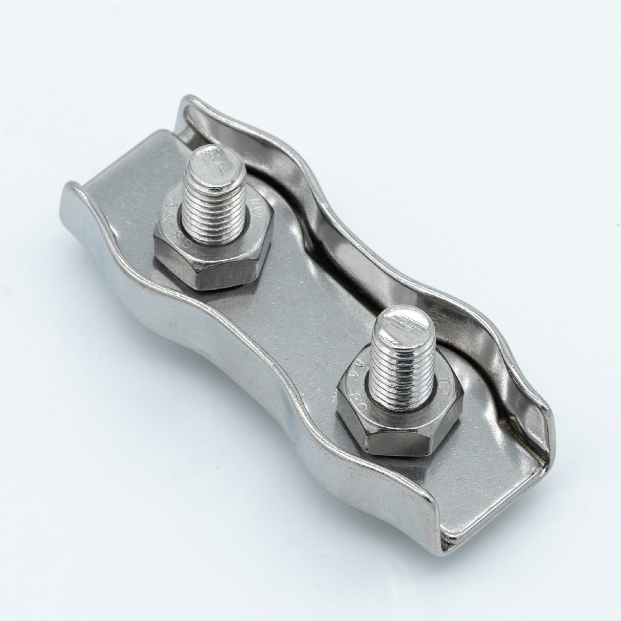 Nerezová lanová svorka DUPLEX, s 2 skrutkami, AISI 316 (A4)