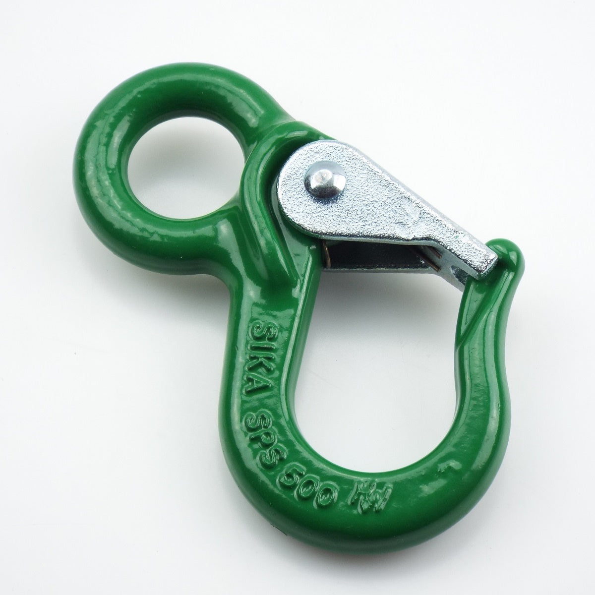 SIKA špeciálny hák s poistkou - typ SPS, zelený, akostná trieda 5