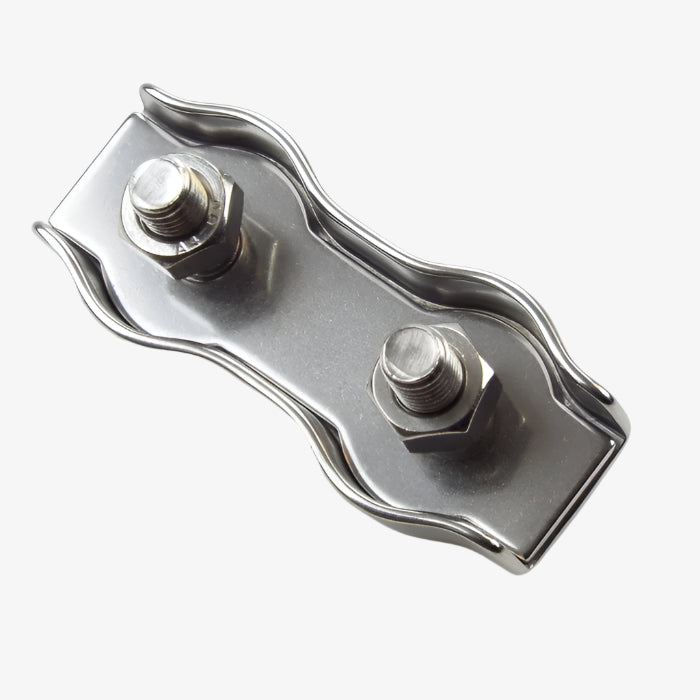 V-Nerezová lanová svorka DUPLEX 3 mm MI