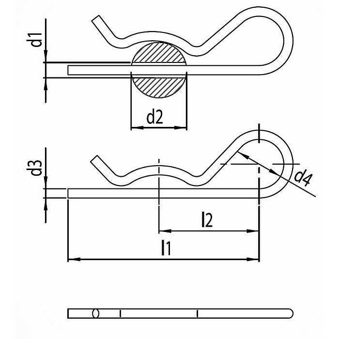 Nerezová poistka jednoduchá - AISI 304 (A2)