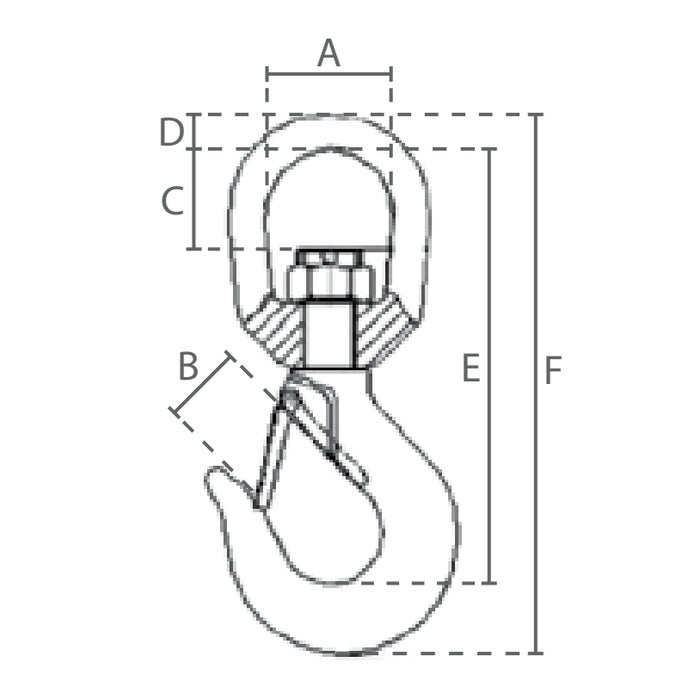 Otočný hák vysokopevnostný D