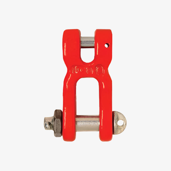 TWN 0862 špeciálny strmeň s vidlicou, s maticou a závlačkou, trieda 8, červený lak, 13-8