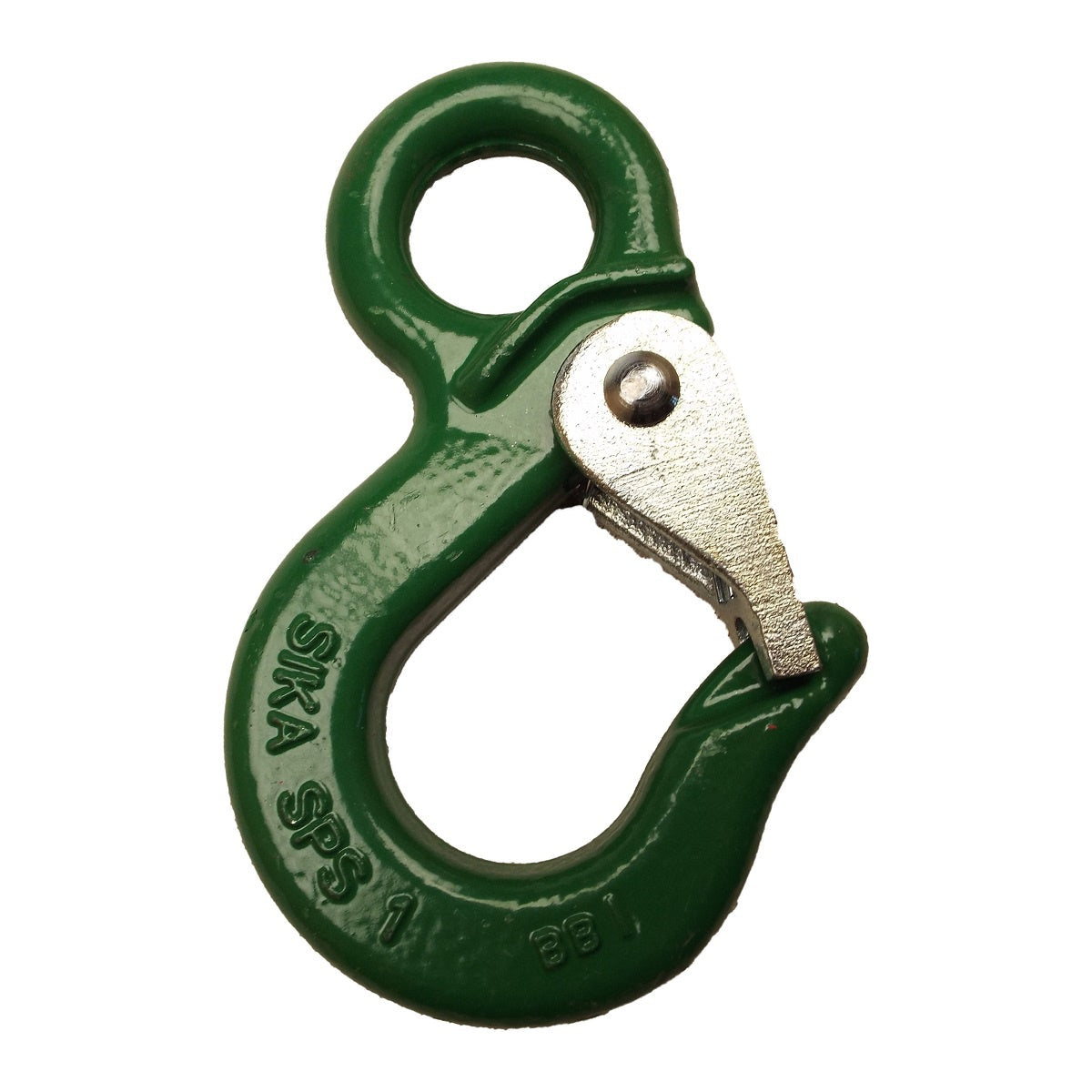 SIKA špeciálny hák s poistkou - typ SPS, zelený, akostná trieda 5