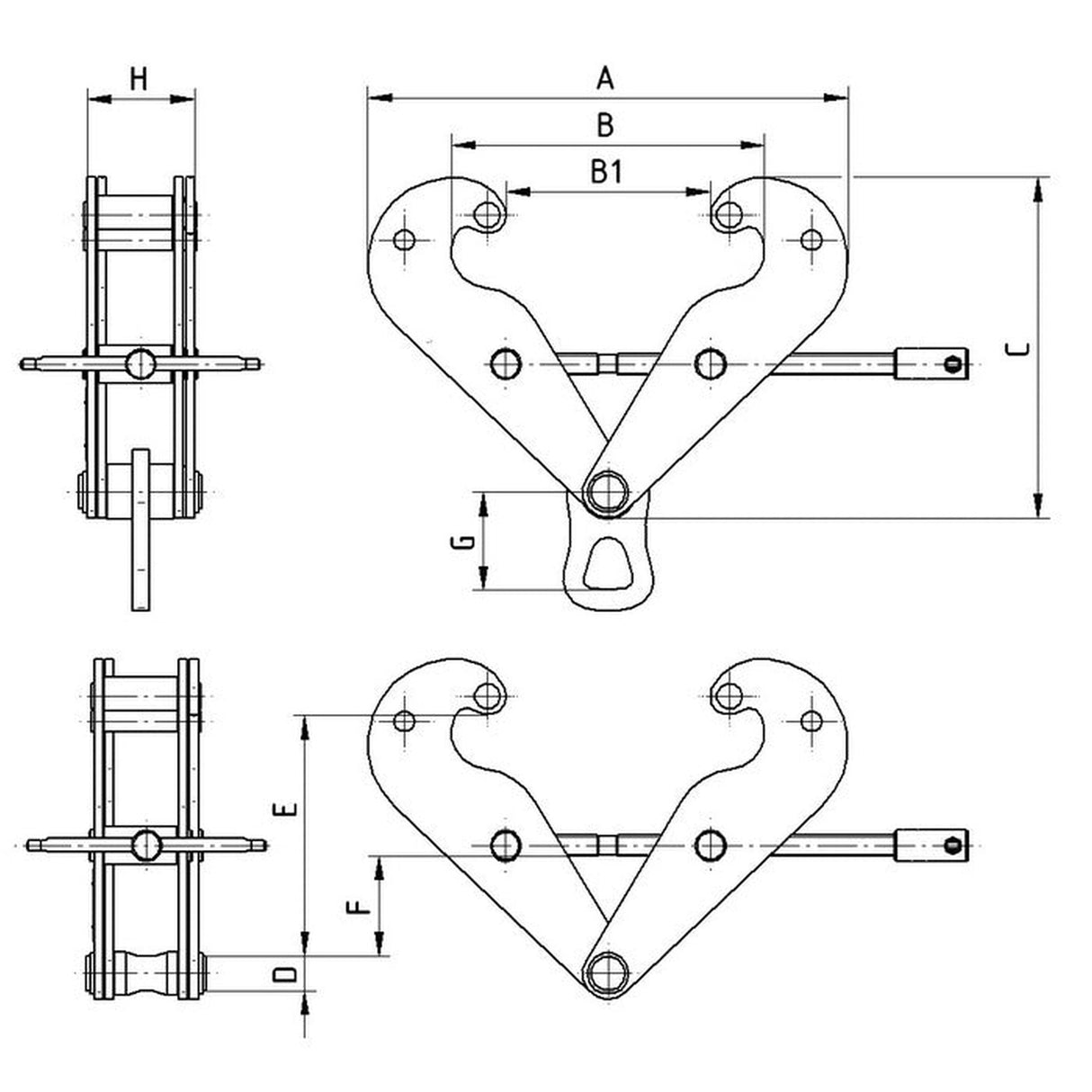 ZZ závesné zariadenie BRANO, s priečnikom