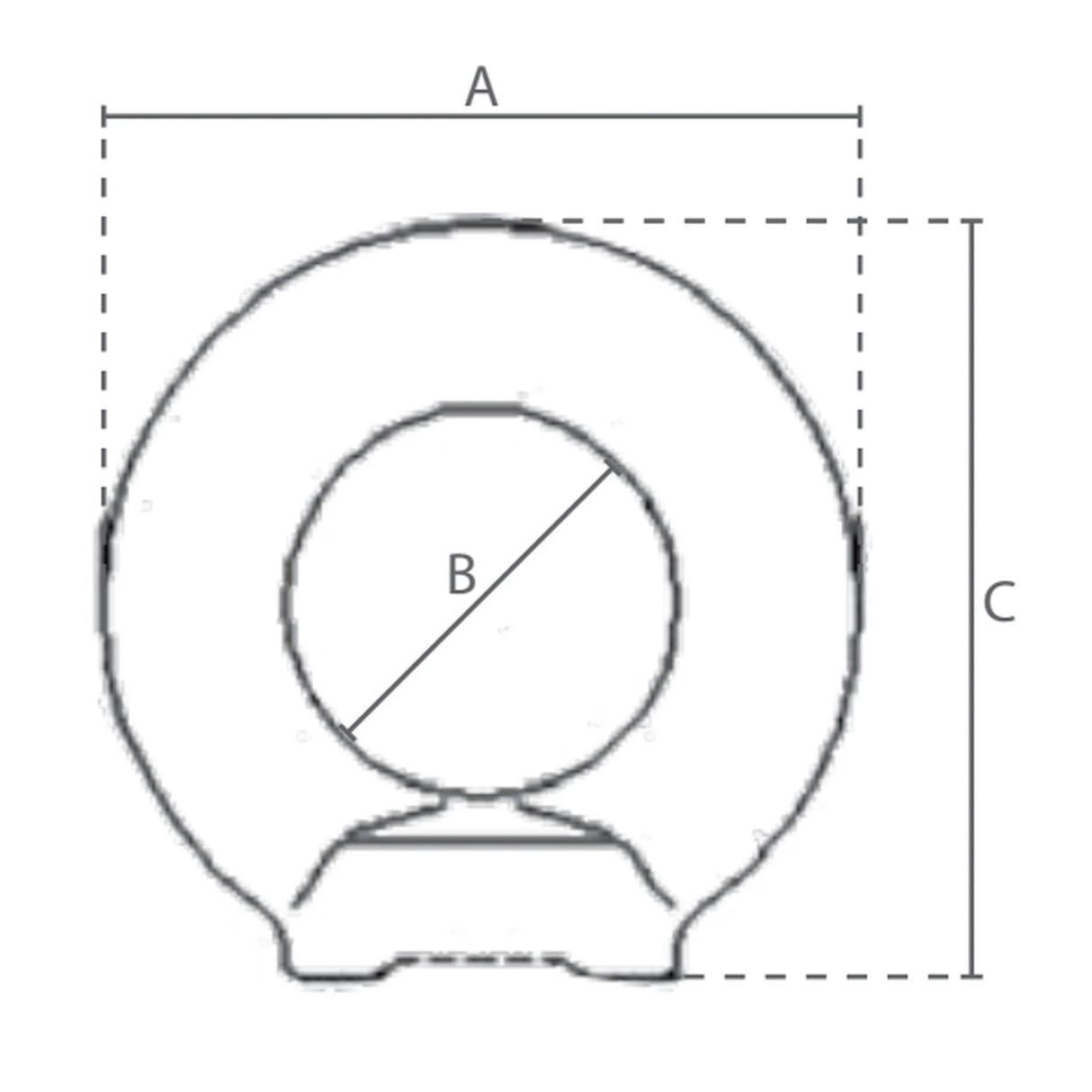 Vysokopevnostná matica s okom červená DELTA