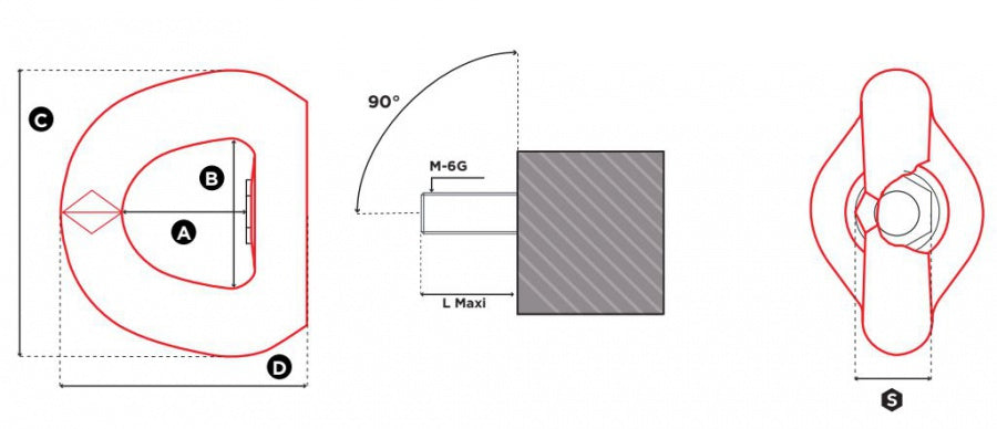 Otočný viazaci bod FE.SEB M8x21mm, s vnútorným závitom, nosnosť 300kg