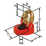 Viazací bod TWN 0121/1, vel. 8-8, nosnosť 2000kg, závit M20