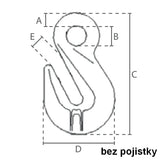 Skracovací hák s okom D