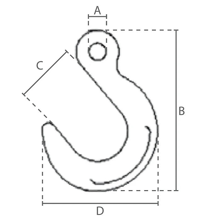 Kontajnerový hák s okom DELTA, červený