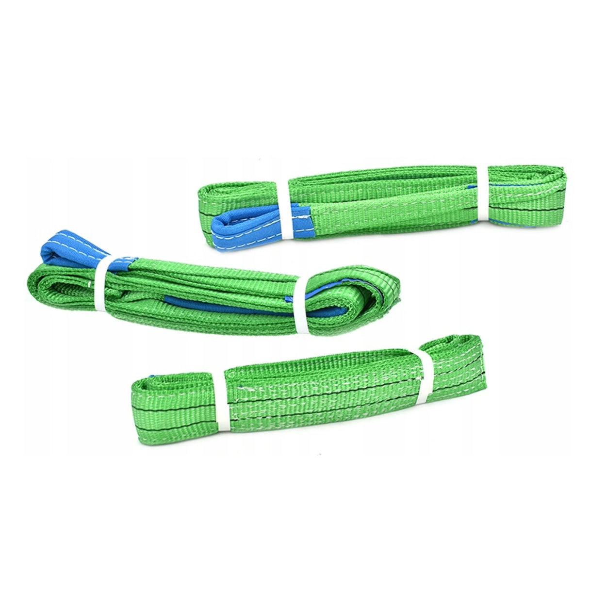 B4 2000kg, závesný popruh plochý s okami, štvorvrstvový, zelený, š.30mm