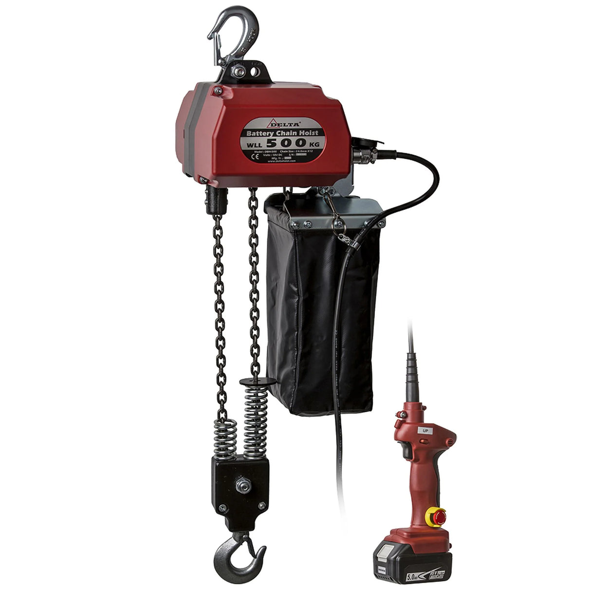 Elektrický - batériový reťazový kladkostroj DELTA 18V
