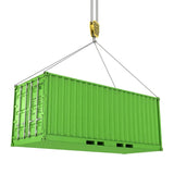 Hák s okom na kontajnery, triedy 10, nosnosť 16t, zelený, DELTA