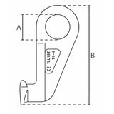 Hák s okom na kontajnery, triedy 10, nosnosť 16t, zelený, DELTA