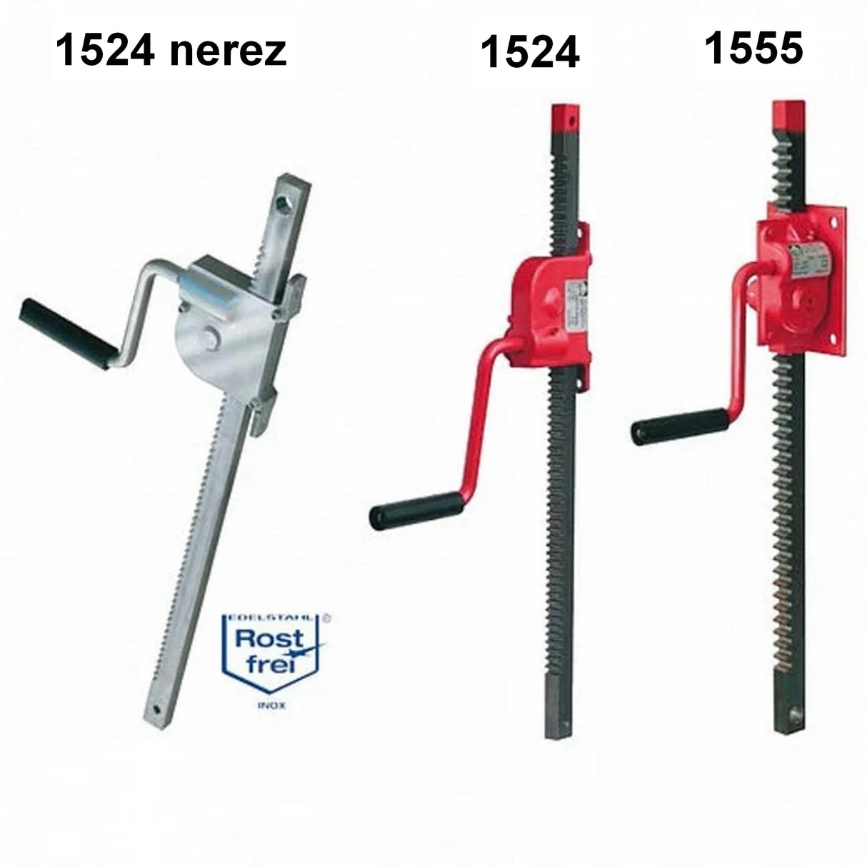 Hrebeňový zdvihák HAACON typ 1524 a 1555 so závitovkovým prevodom