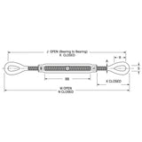 Napinák oko-oko HG226 5/16 x 4-1/2 CROSBY 1031270 - Dopredaj
