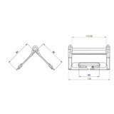 Ochrana rohov, čierna, pre pás max. 50mm FORANKRA