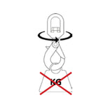 Otočný hák vysokopevnostný s okom bez ložiska, červený, DELTA