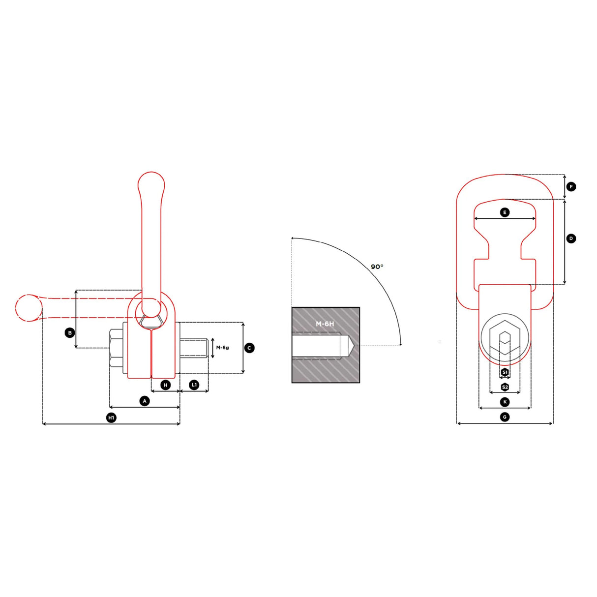 Otočný viazací bod asymetrický LSR - CODIPRO