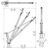 Otočný žeriav SD900 nosnosť 900/600kg, dosah až 2m, GEBUWIN