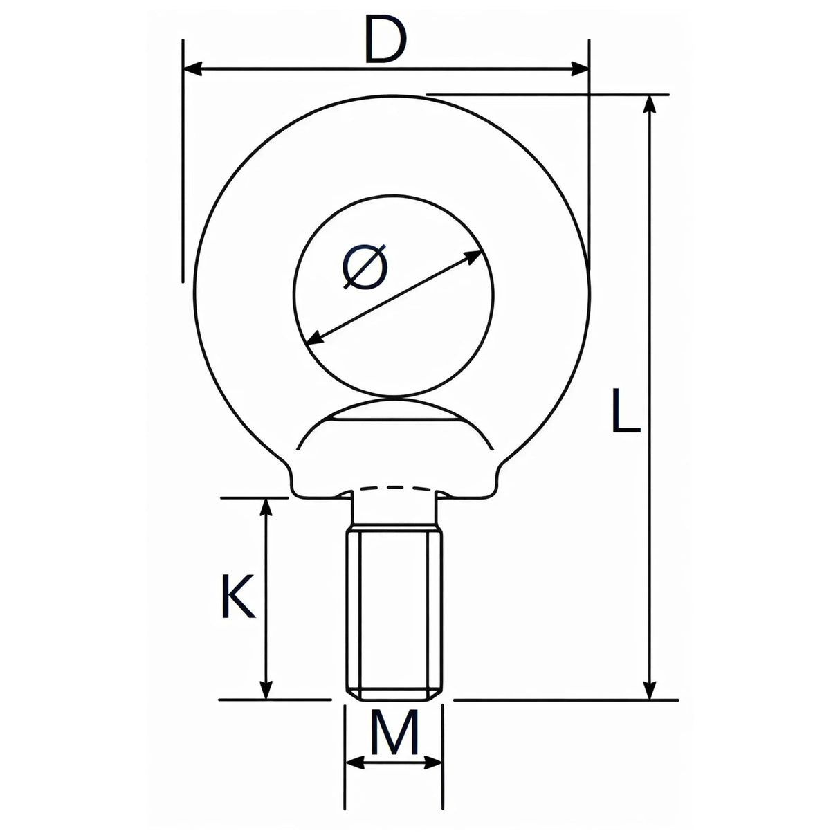 Skrutka s okom DIN 580, vysokopevnostná trieda 8, žltý lak, SVERO
