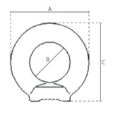 Vysokopevnostná matica s okom červená DELTA