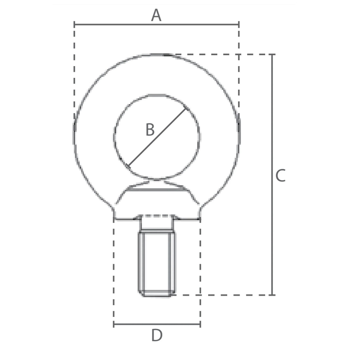 Vysokopevnostná skrutka s okom, červený lak, DELTA