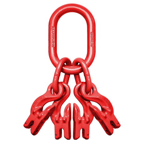 Závesná súprava bez sploštenia so skracovacími hákmi, červená, DELTA