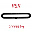 RSK20000kg, L1 = 8m - nekonečný závesný popruh so zosilneným plášťom, oranžový