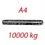 A4 10000kg, L1 = 2,5m, závesný popruh plochý nekonečný dvojvrstvový, oranžový, šírka 150mm
