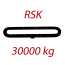 RSK30000kg, L1 = 8m - nekonečný závesný popruh so zosilneným plášťom, oranžový