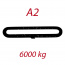 A2 6000kg, L1 = 1m, závesný popruh plochý nekonečný jednovrstvový, hnedý, šírka 180mm