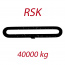 RSK40000kg, L1 = 2m - nekonečný závesný popruh so zosilneným plášťom, oranžový
