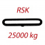 RSK25000kg, L1 = 8m - nekonečný závesný popruh so zosilneným plášťom, oranžový